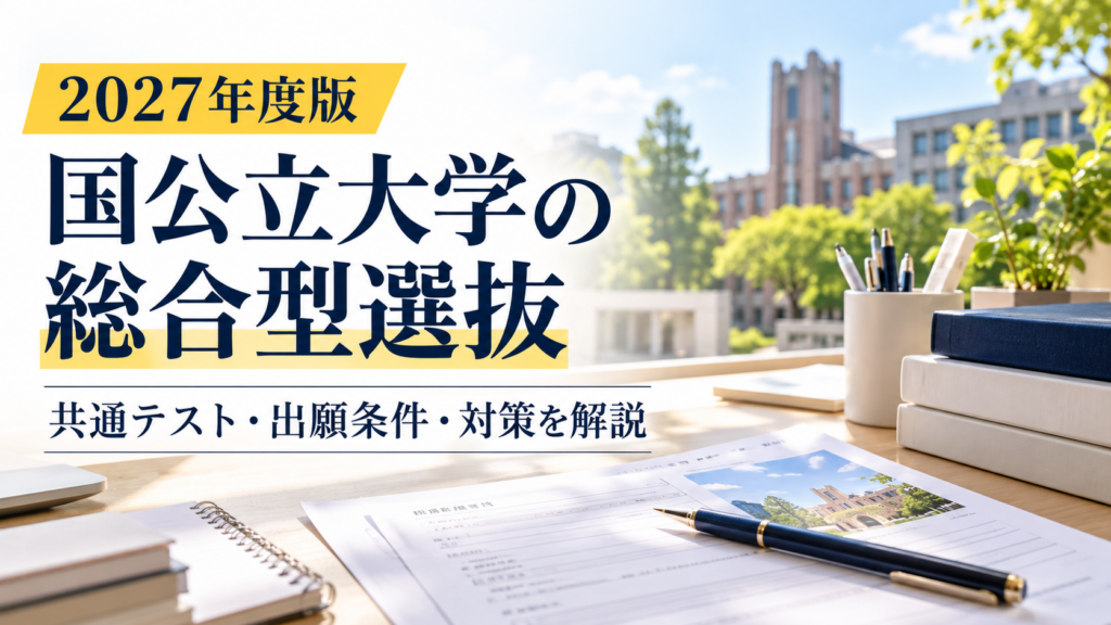 2027年度版 国公立大学の総合型選抜：共通テスト・出願条件・対策